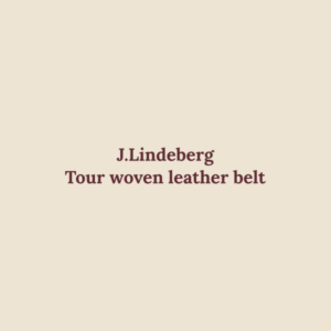 Tour woven leather belt from J.Lindeberg