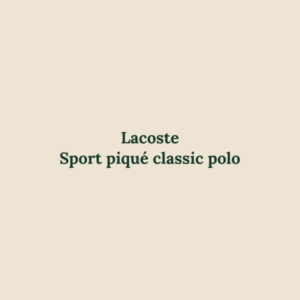 Sport piqué classic polo from Lacoste