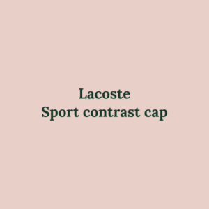 Sport contrast cap from Lacoste