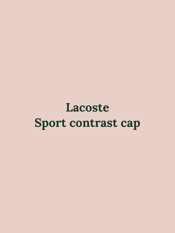 Sport contrast cap