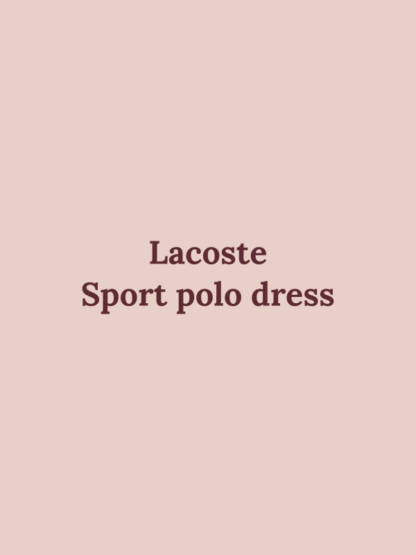 Sport polo dress