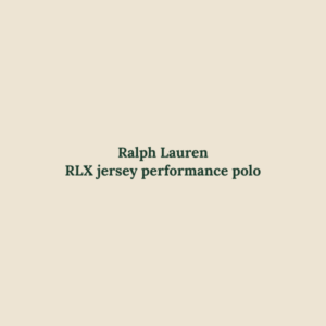 RLX jersey performance polo from Ralph Lauren
