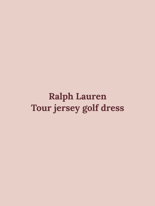 Tour jersey golf dress