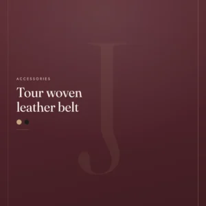 Tour woven leather belt — J.Lindeberg